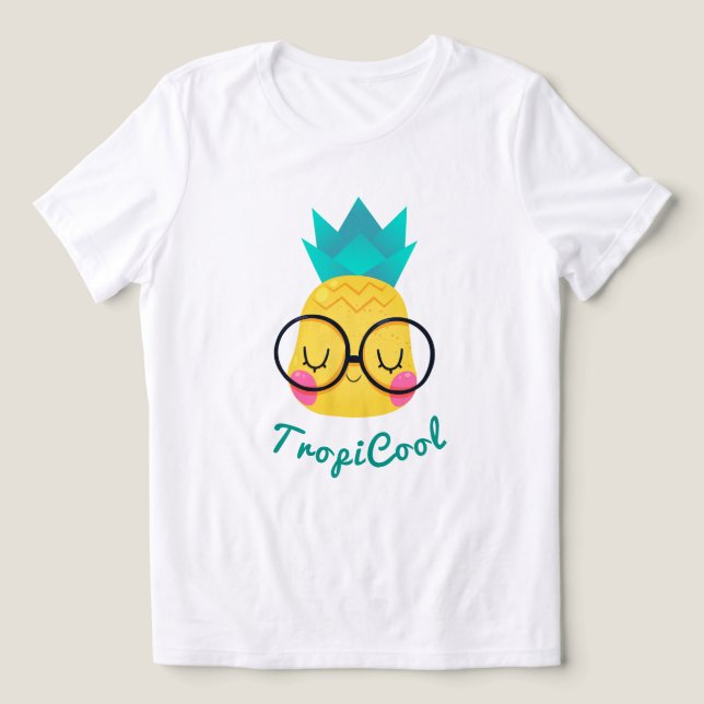 T-shirt En Tri-matière T-shirt à ananas TropiCool - Fun Summer Fun Des (Design Recto)