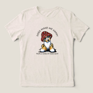 T-shirt En Tri-matière T-shirt Amoureux des chiens de berger KiniArt Auss