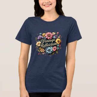 T-shirt En Tri-matière T-shirt Art Floral vintage