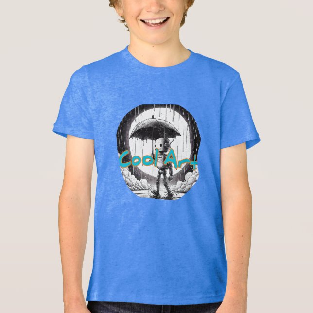 T-shirt En Tri-matière T-shirt Bella+Canvas Jeunes Tri-Mélange, Noir Soli (Recto)