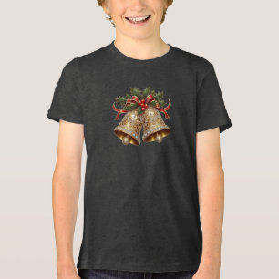 T-shirt En Tri-matière T-shirt Boys Bells Gold Christmas