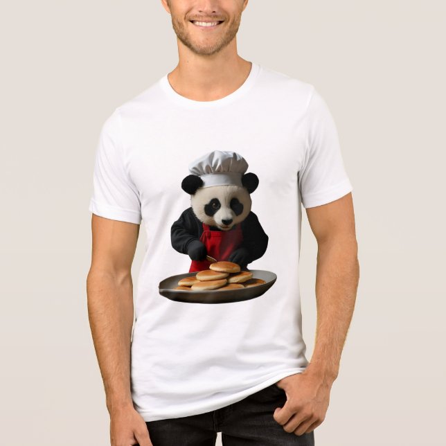 T-shirt En Tri-matière T-shirt Chef Kawaii Panda - Cute Tiny Panda Flippi (Recto)