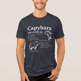 T-shirt En Tri-matière T-shirt Définition Capybara Texte Blanc Animaux Dr