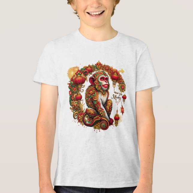 T-shirt En Tri-matière T-shirt enfant pour l'année du singe (Recto)