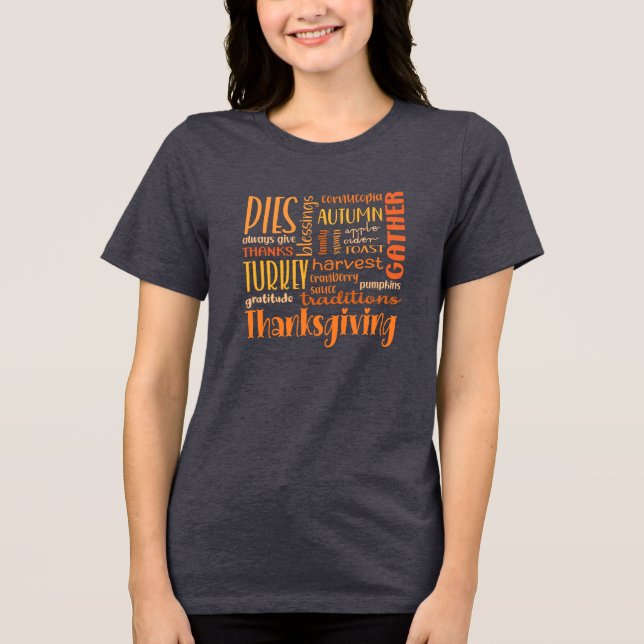 T-shirt En Tri-matière T-shirt féminin Thanksgiving traditionnel (Recto)