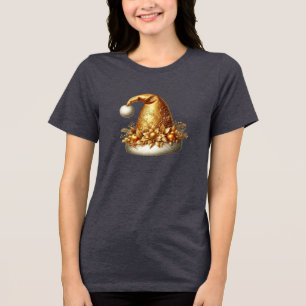 T-shirt En Tri-matière T-shirt femme Gold Santa Hat
