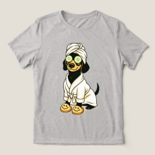 T-shirt En Tri-matière T‑Shirt Femme Humour Minimaliste Chien de Spa Déte