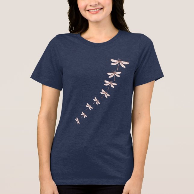 T-shirt En Tri-matière T-shirt filles dragonfly roses (Recto)