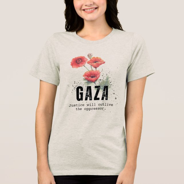 T-shirt En Tri-matière T-shirt Fleurs anémones de Gaza - Justice (Recto)
