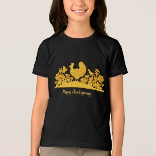 T-shirt En Tri-matière T-shirt floral pour Turquie Thanksgiving or