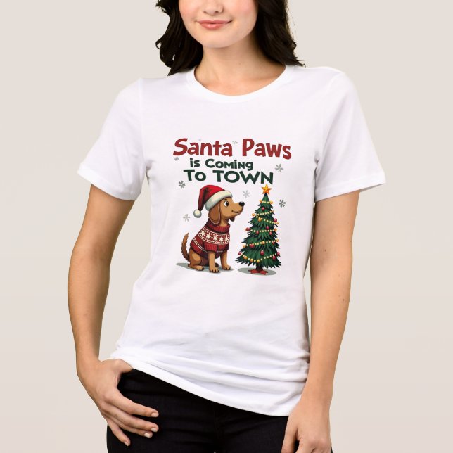 T-shirt En Tri-matière T-shirt Funny Christmas Dog  (Recto)