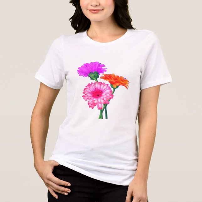 T-shirt En Tri-matière T-shirt Gerbera Daisies (Recto)