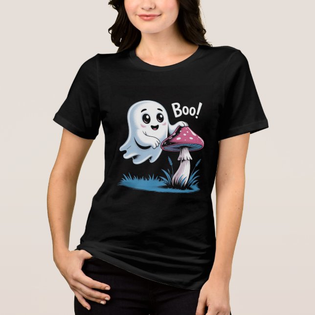 T-shirt En Tri-matière T-shirt Ghost tendance - Drôle Halloween Graphic T (Recto)