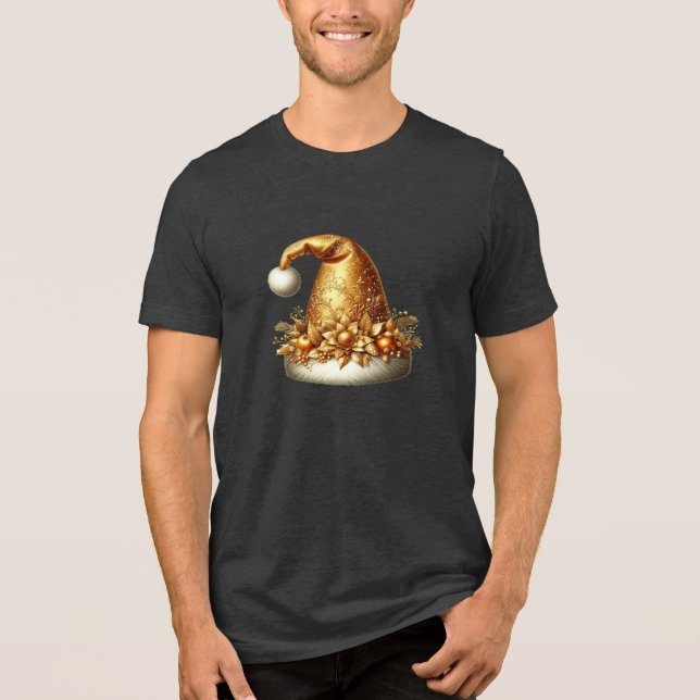 T-shirt En Tri-matière T-Shirt homme Gold Santa Hat (Recto)