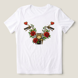 T-shirt En Tri-matière T‑Shirt Moto Floral Heart Bloom Rider pour Femmes