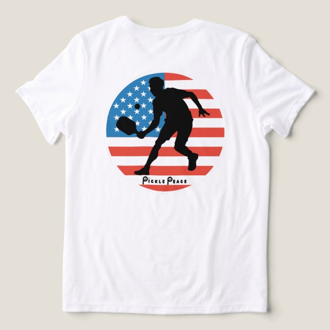T-shirt En Tri-matière T-shirt Patriotic Pickleball par Pickle Peace (Design Verso)