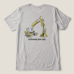 T-shirt En Tri-matière T Shirt Pelle Retro pour Opérateur de Matériel Lou