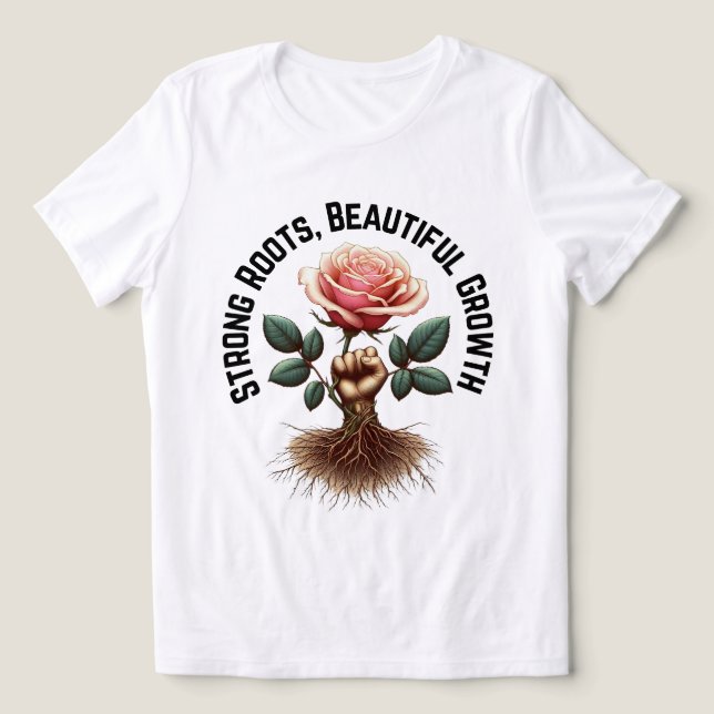 T-shirt En Tri-matière T-Shirt Roots Forts - Poing Floral Design (Design Recto)