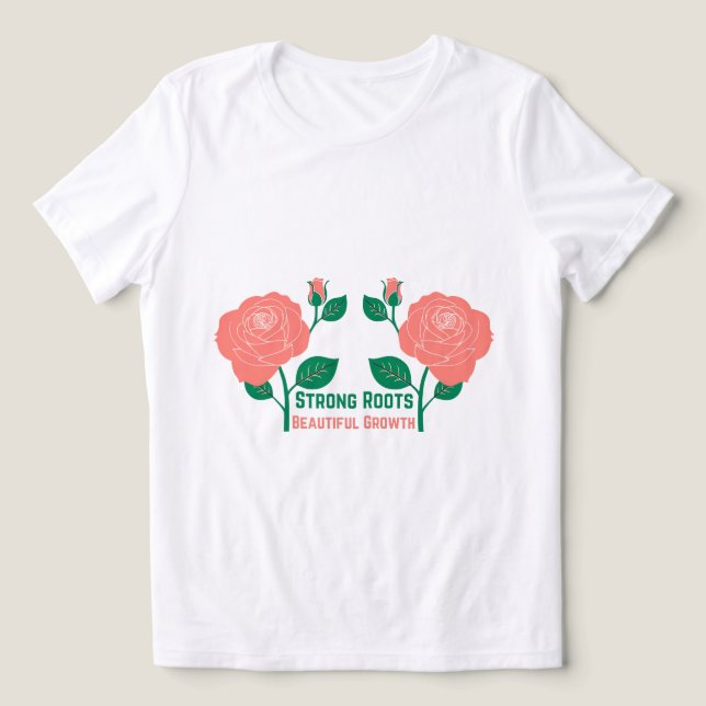 T-shirt En Tri-matière T-Shirt Roots Forts - Poing Floral Design (Design Recto)