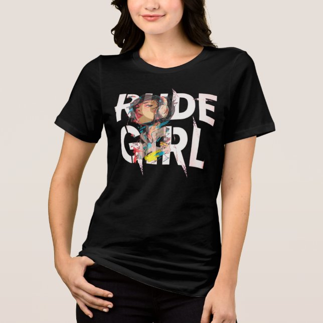 T-shirt En Tri-matière T-Shirt Rude Girl opacity rebellion  (Recto)