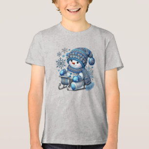 T-shirt En Tri-matière T-shirt Snowman Boys