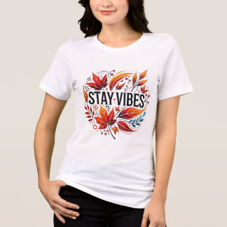 T-shirt En Tri-matière T-shirt 'Stay Vibes' d'automne