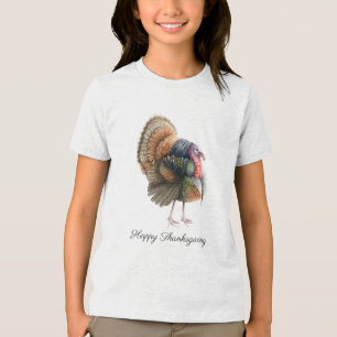 T-shirt En Tri-matière T-shirt Turquie Thanksgiving Tri-Blend Shir