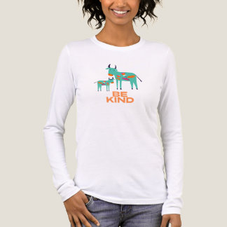 T-shirt En Tri-matière T‑Shirt Vache Soyez Gentil – Dessin d'animal color