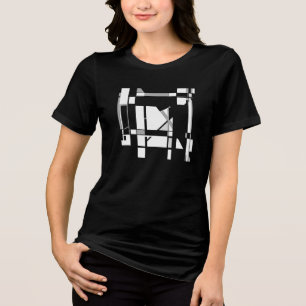 T-shirt En Tri-matière Tableau de jeu Gray Art Géométrique d'inspiration
