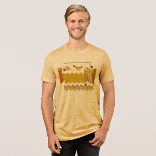 T-shirt En Tri-matière Tableau Périodique Des Éléments En Nid D'Abeilles