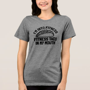 T-shirt En Tri-matière Taco Fitness Gym Drôle
