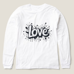 T-shirt En Tri-matière Tag d'amour monochrome