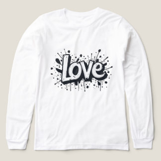 T-shirt En Tri-matière Tag d'amour monochrome