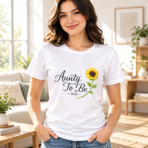 T-shirt En Tri-matière Tante à Venir 2026 Annonce de Grossesse Tournesol