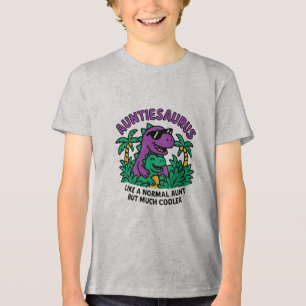 T-shirt En Tri-matière Tante cool Dinosaur avec Baby Dino dans la jungle