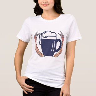 T-shirt En Tri-matière Tasse à bière rétro