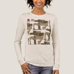 T-shirt En Tri-matière Taupe Gris Charbon Hors Blanc Géométrique MCM Look