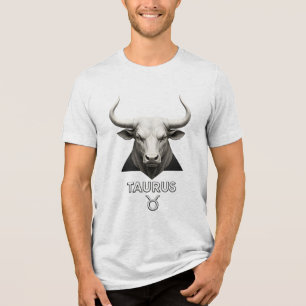 T-shirt En Tri-matière Taureau Zodiaque Taureau Classique Noir Blanc Astr