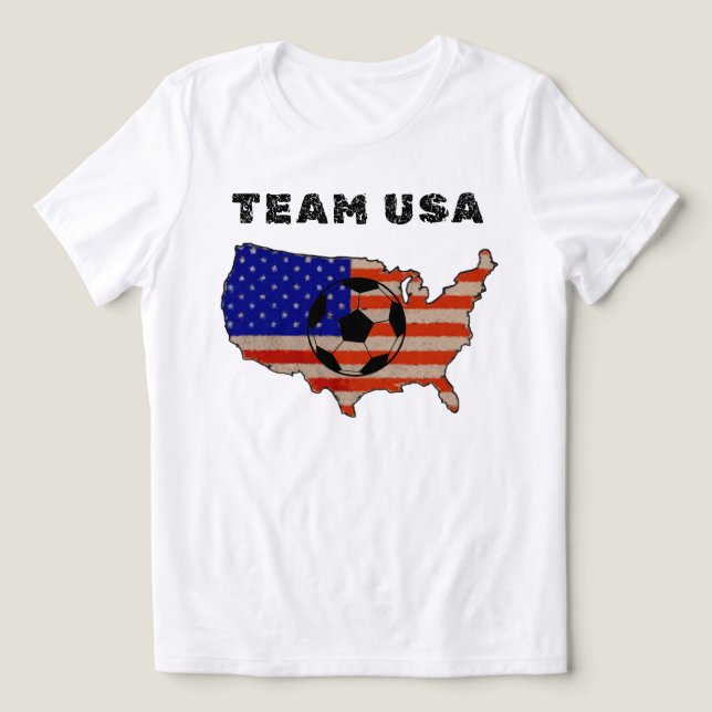T-shirt En Tri-matière Team USA Distressed Flag Soccer Game Day 2026 (Design Recto)
