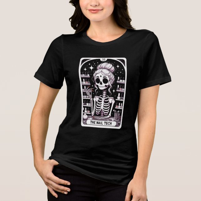 T-shirt En Tri-matière Technicien à ongles de Tarot Noir (Recto)