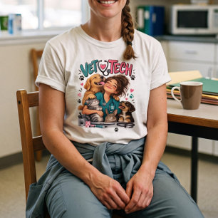 T-shirt En Tri-matière Technicien Vétérinaire Amateur d'Animaux Technicie