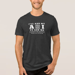 T-shirt En Tri-matière Technologie amusante de démarrage d'IA – 2 code QR
