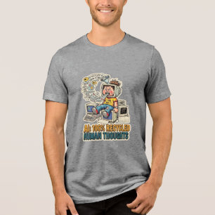 T-shirt En Tri-matière Technologie de code satirique d'intelligence artif