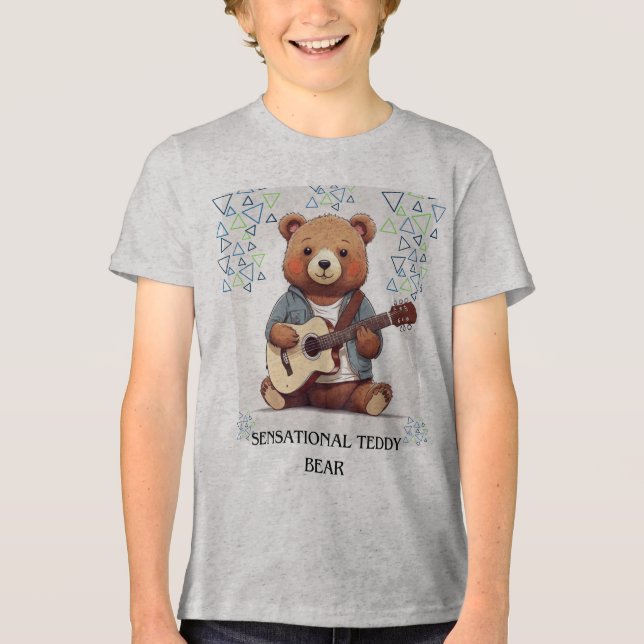 T-SHIRT  EN TRI-MATIÈRE TEDDY (Recto)