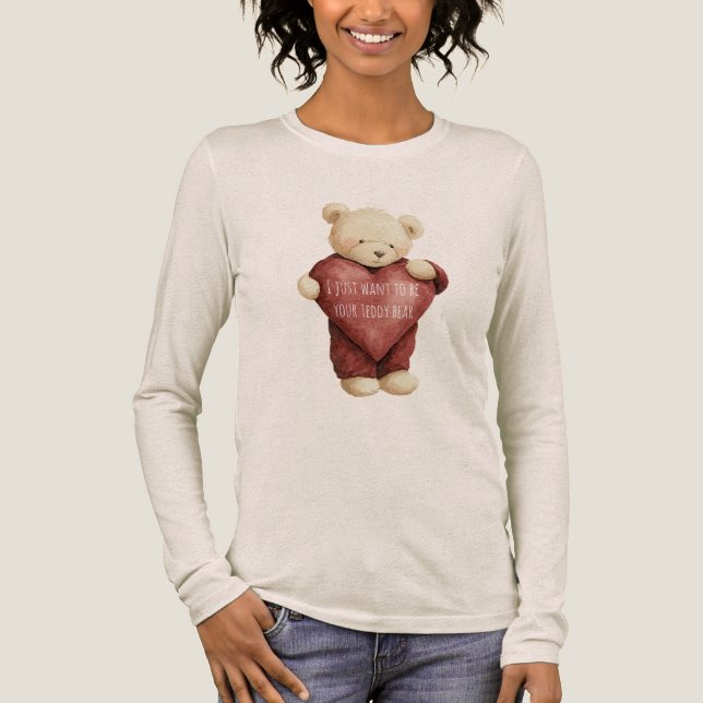 T-shirt En Tri-matière Teddy Bear Red Heart (Recto)