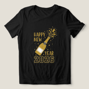 T-shirt En Tri-matière Tee à paillettes Bonne Année 2026 pour femmes