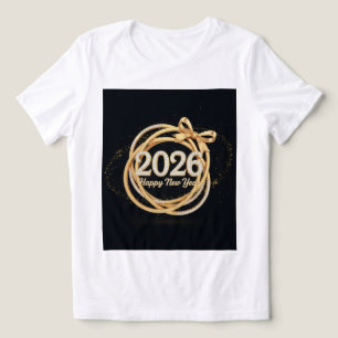 T-shirt En Tri-matière Tee à paillettes Bonne Année 2026 pour femmes