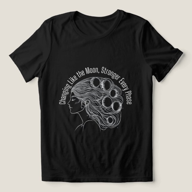 T-shirt En Tri-matière Tee de résistance lunaire - Femme de phase lune (Design Recto)