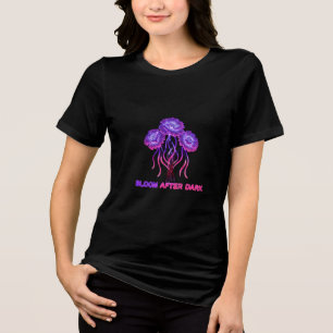 T-shirt En Tri-matière Tee fantaisie de fleurs de méduses néon brillantes