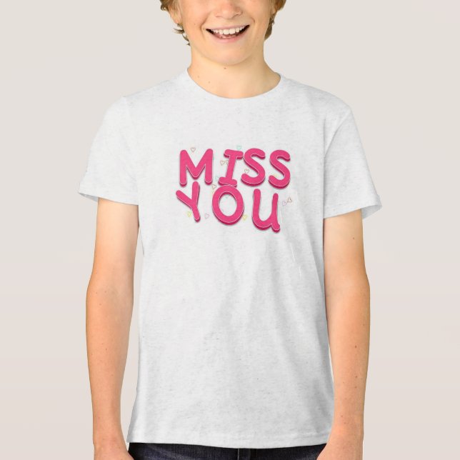 T-shirt En Tri-matière Tee "Miss You" (Recto)